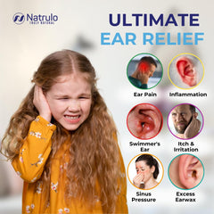 Close-up of warm ear drops ready to soothe itchy ears.