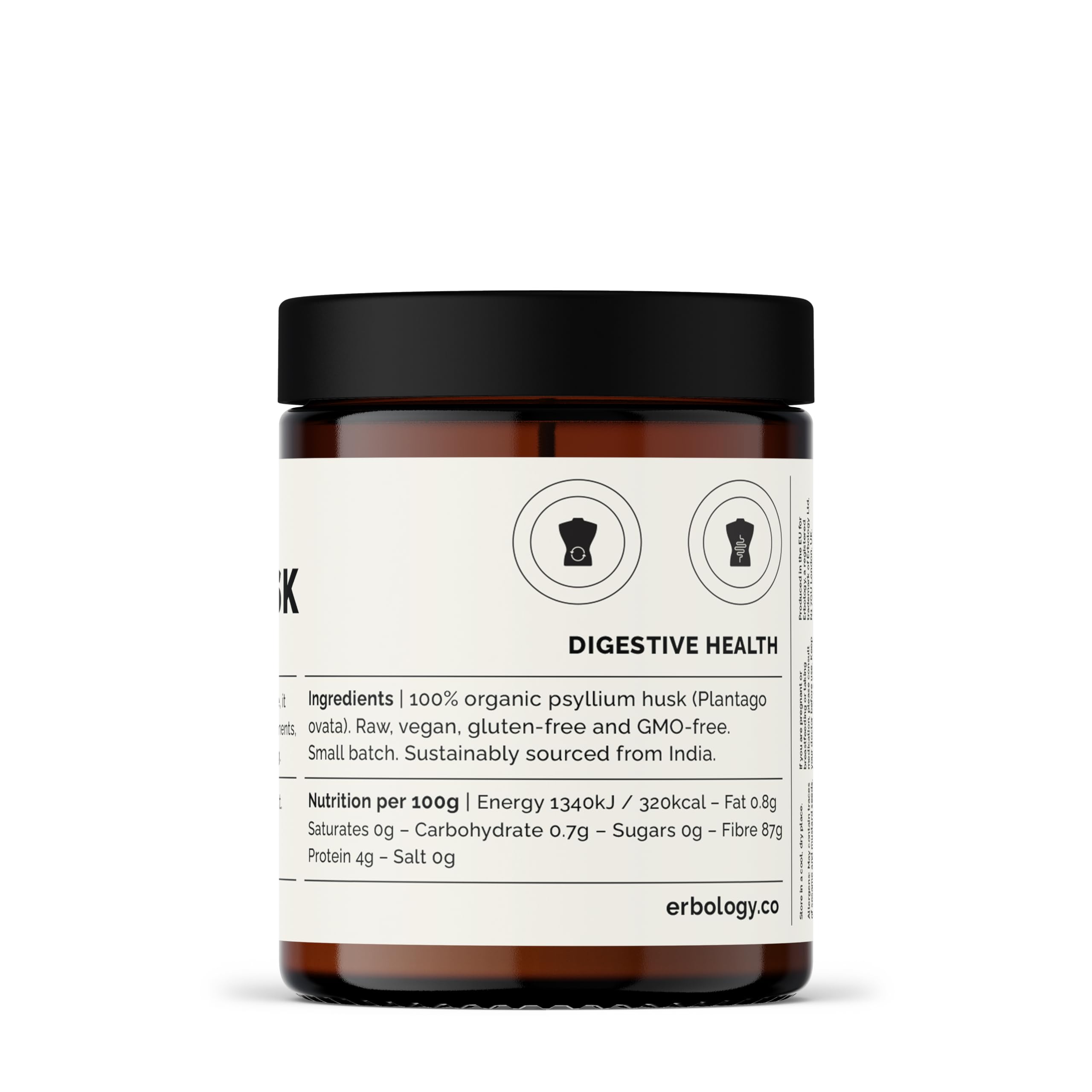 Spoonful of Erbology psyllium powder for a quick fiber boost