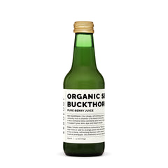 Erbology Sea Buckthorn Juice bottle front shows pure, undiluted formula for daily vitamin support