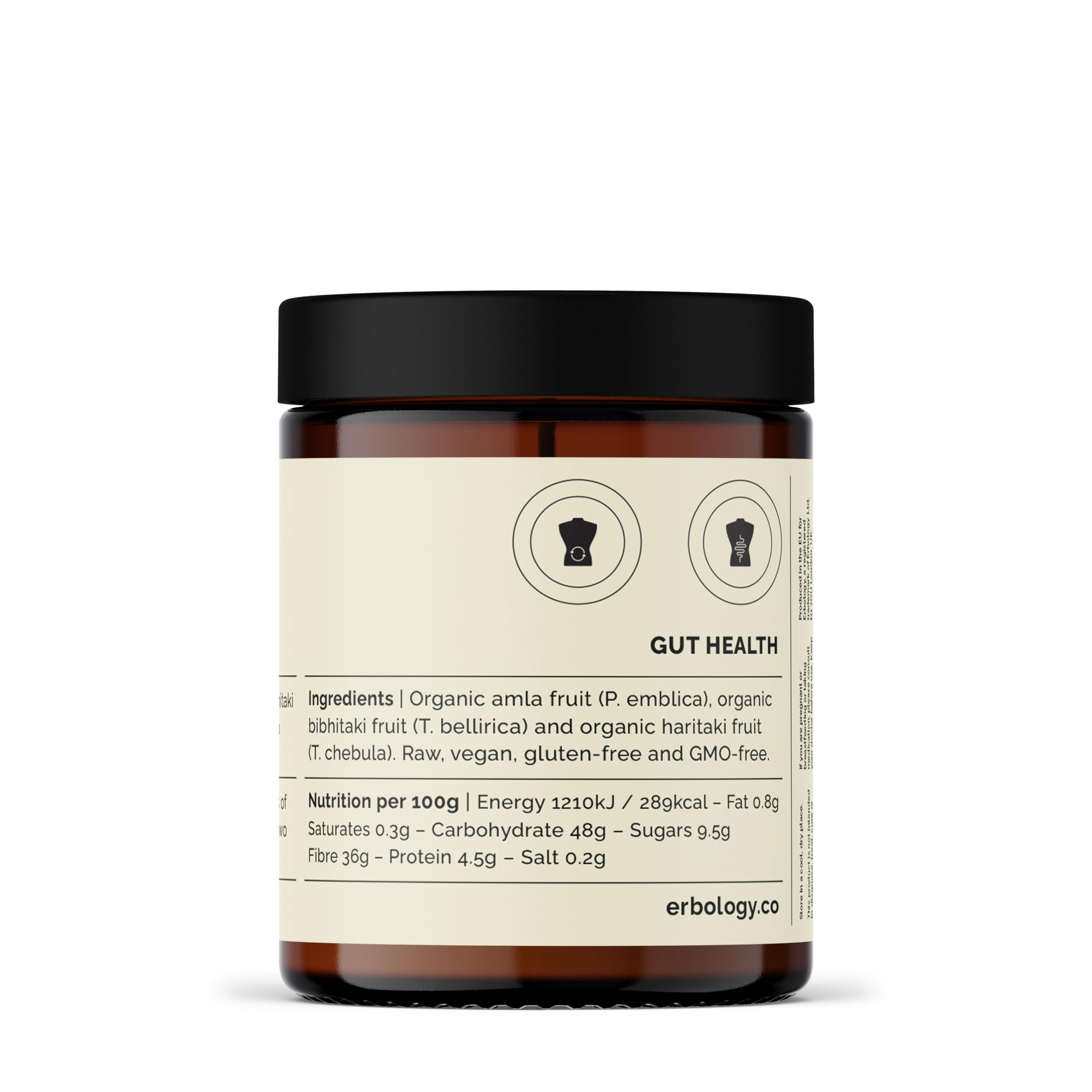 Pouring Triphala powder into warm water creates a comforting drink.