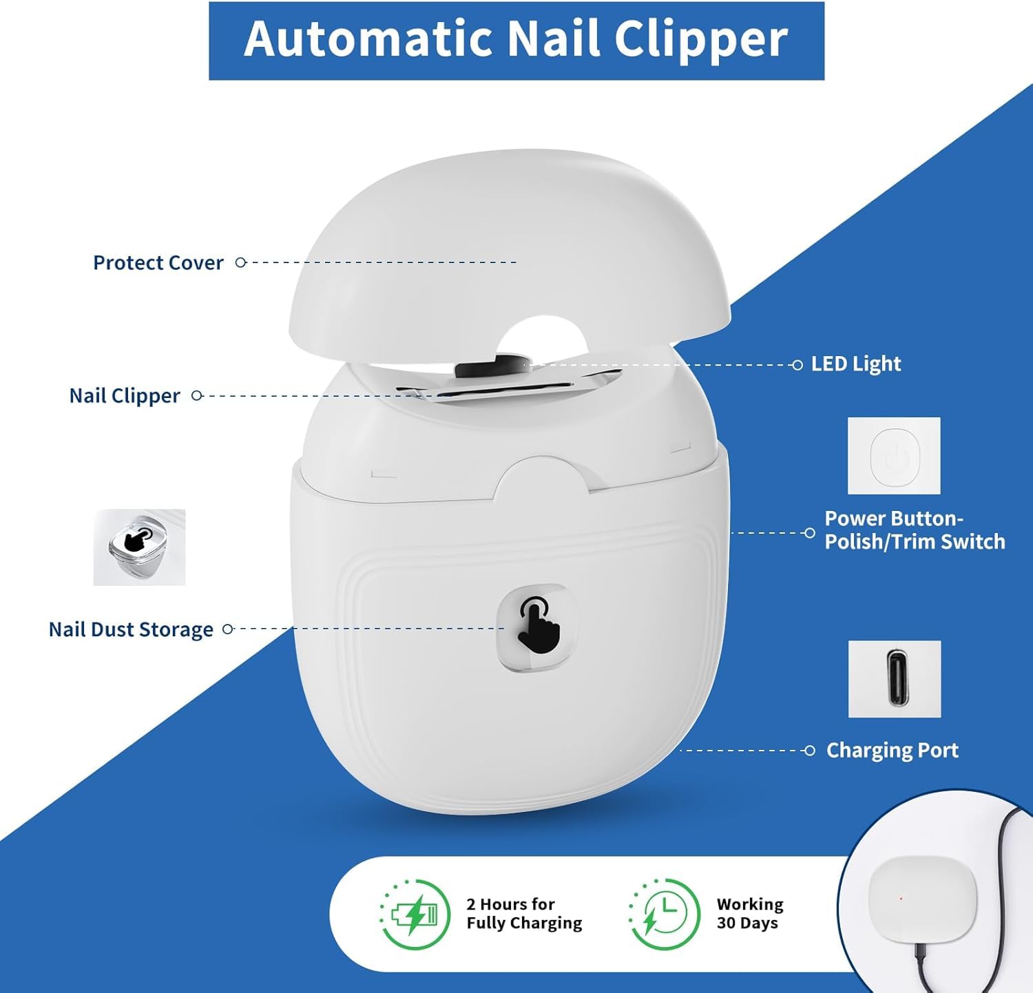 ERDFCV ergonomic design fits right- and left-handed users comfortably.