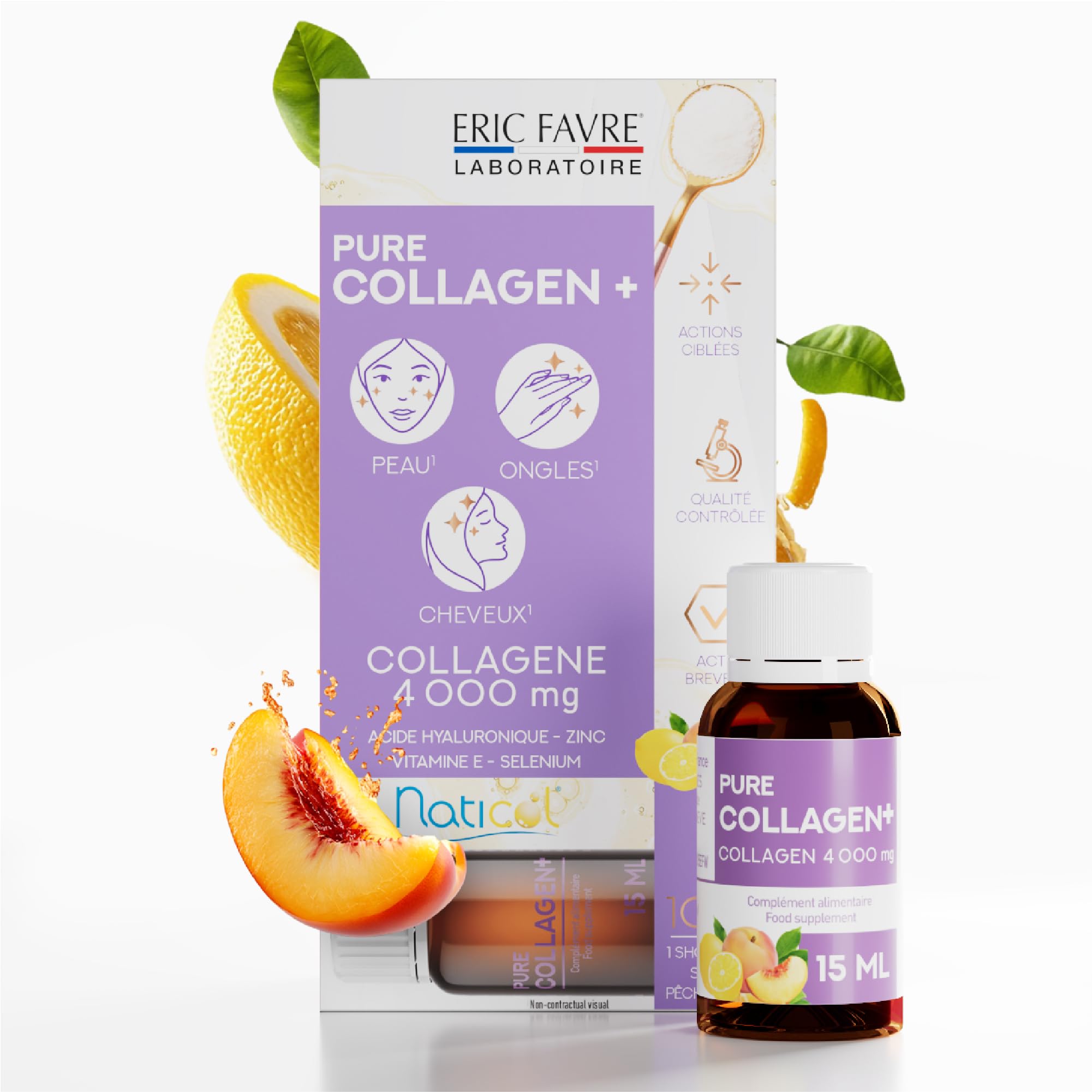 ERIC FAVRE Pure Collagen Plus bottle-shot for a quick daily beauty boost and hydration