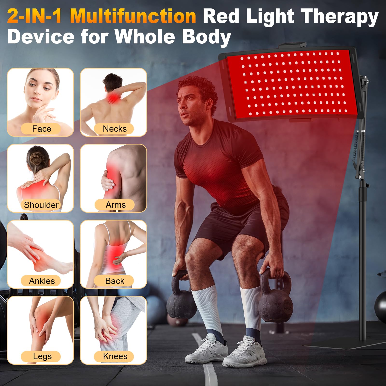 Erinrch red light therapy lamp belt detached ready for targeted use