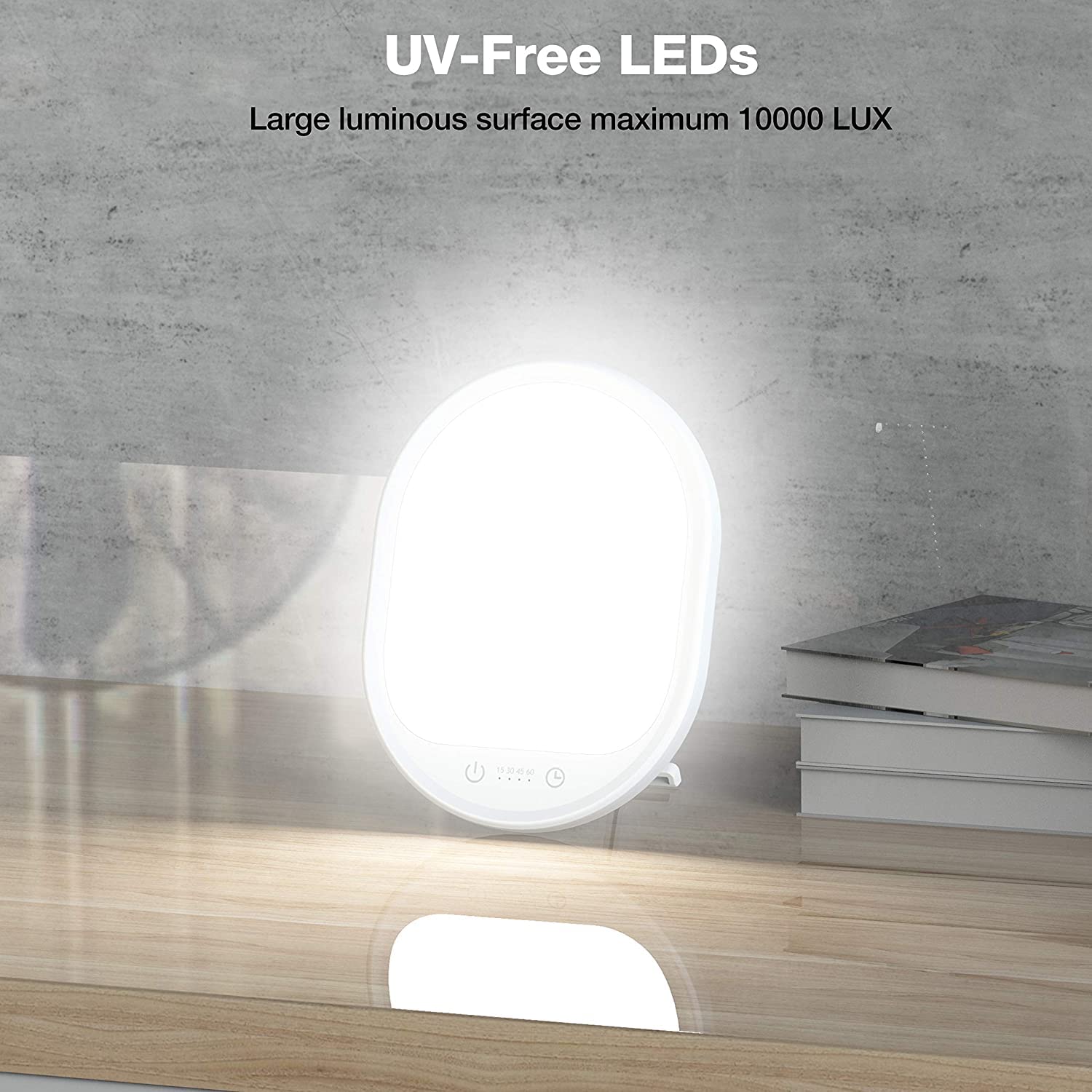 Erligpowht large surface panel provides uniform light across workspace.