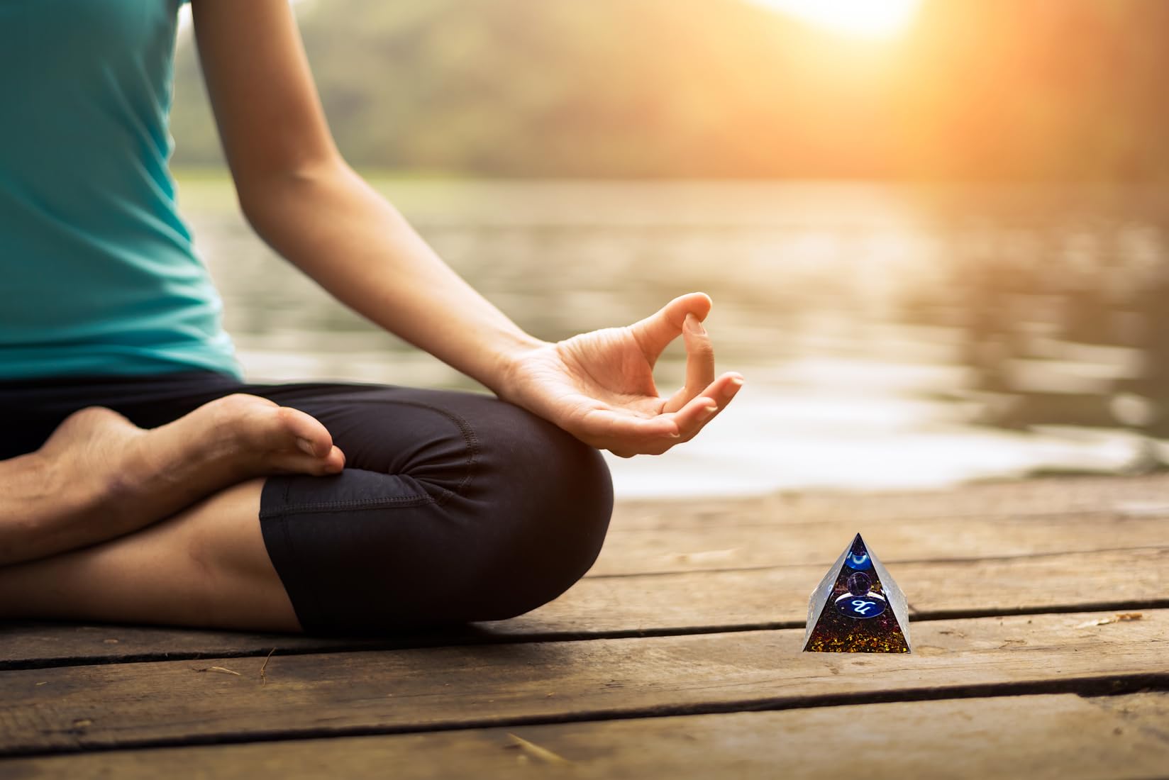 Compact 2-inch pyramid from Erliway, gift-ready for desks and shelves