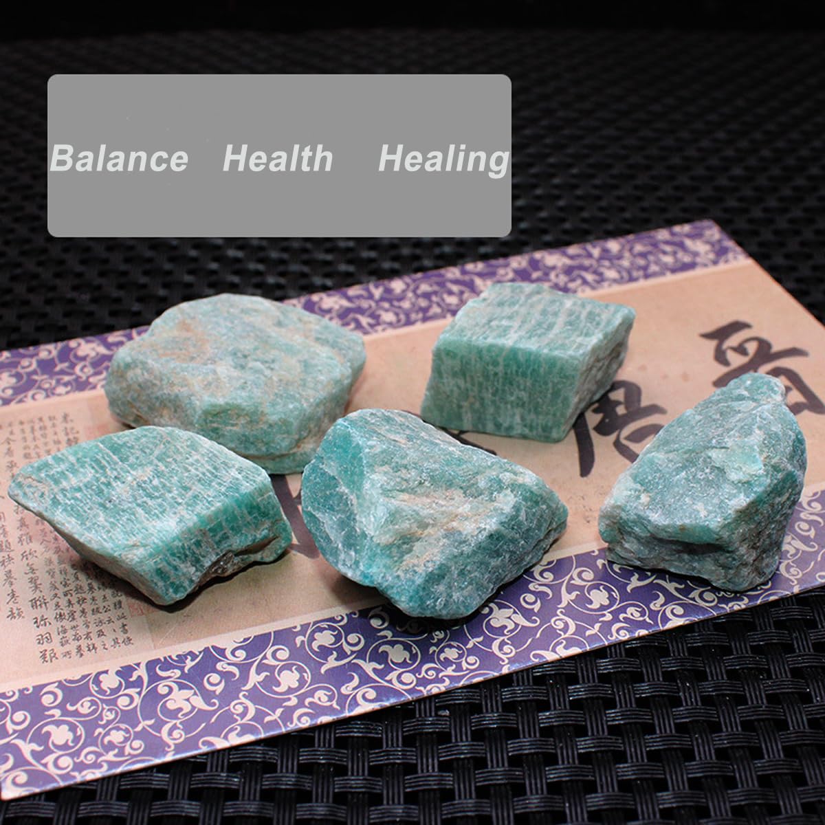 Erliway amazonite decorative stone for shelves and displays.