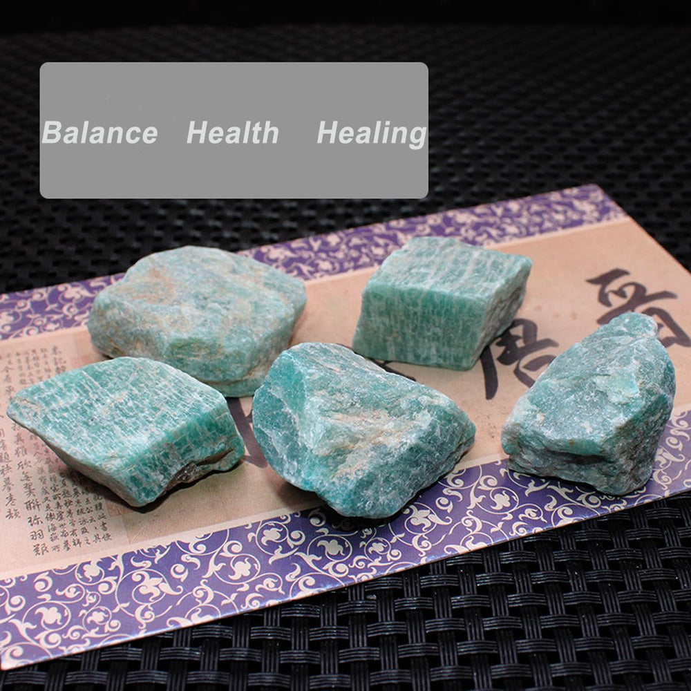 Erliway amazonite decorative stone for shelves and displays.