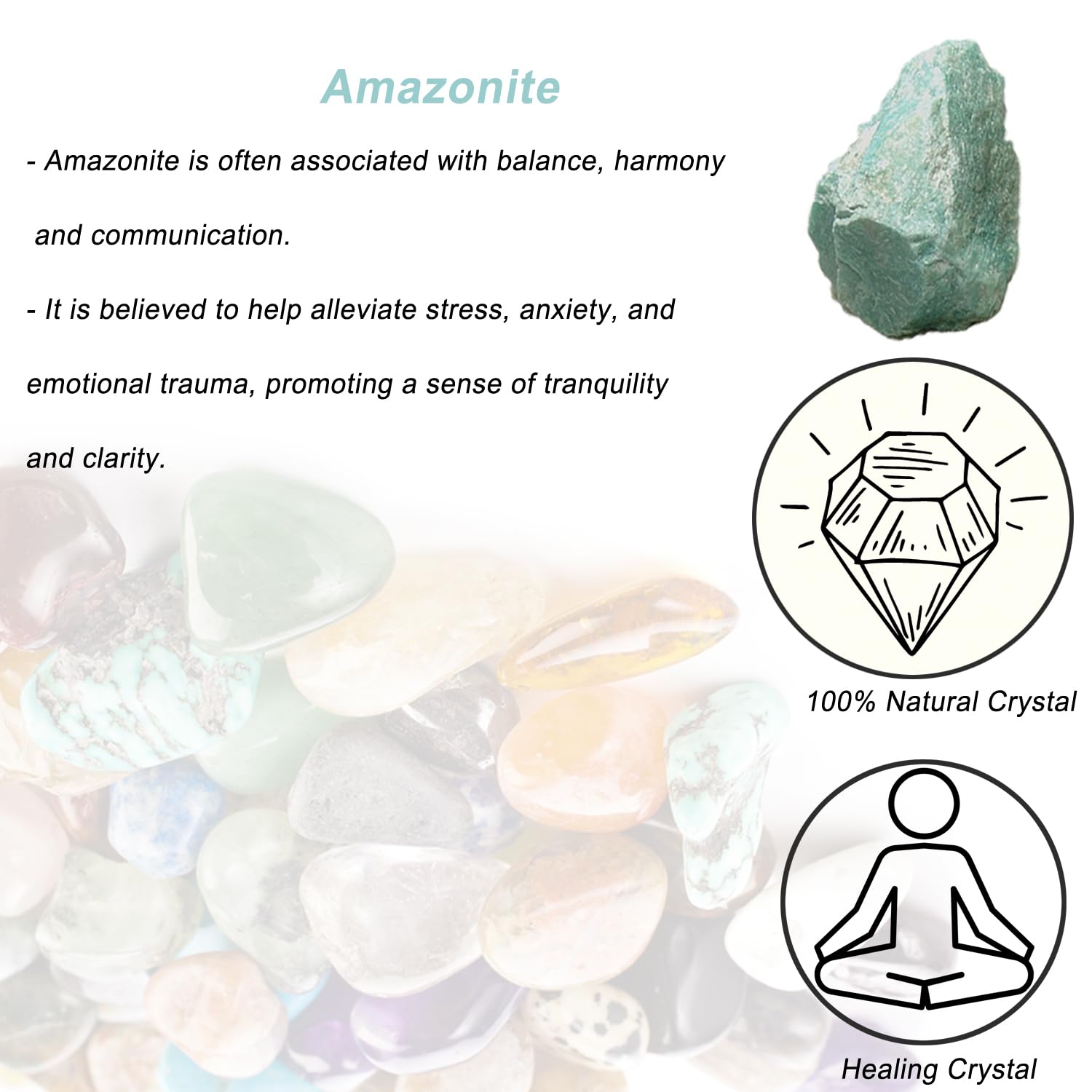Erliway amazonite natural stone with deep color enhances home decor.
