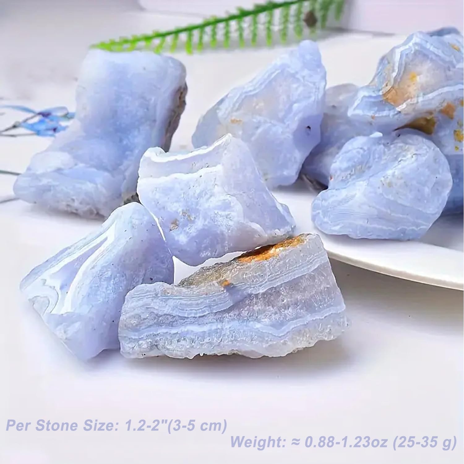 Erliway Blue Lace Agate promotes a soothing ambiance for mindful practice.