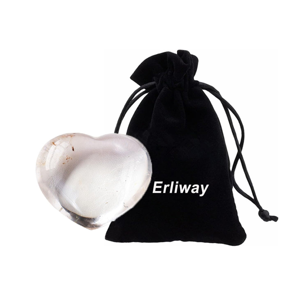 Erliway clear quartz heart stone as a thoughtful gift for loved ones.