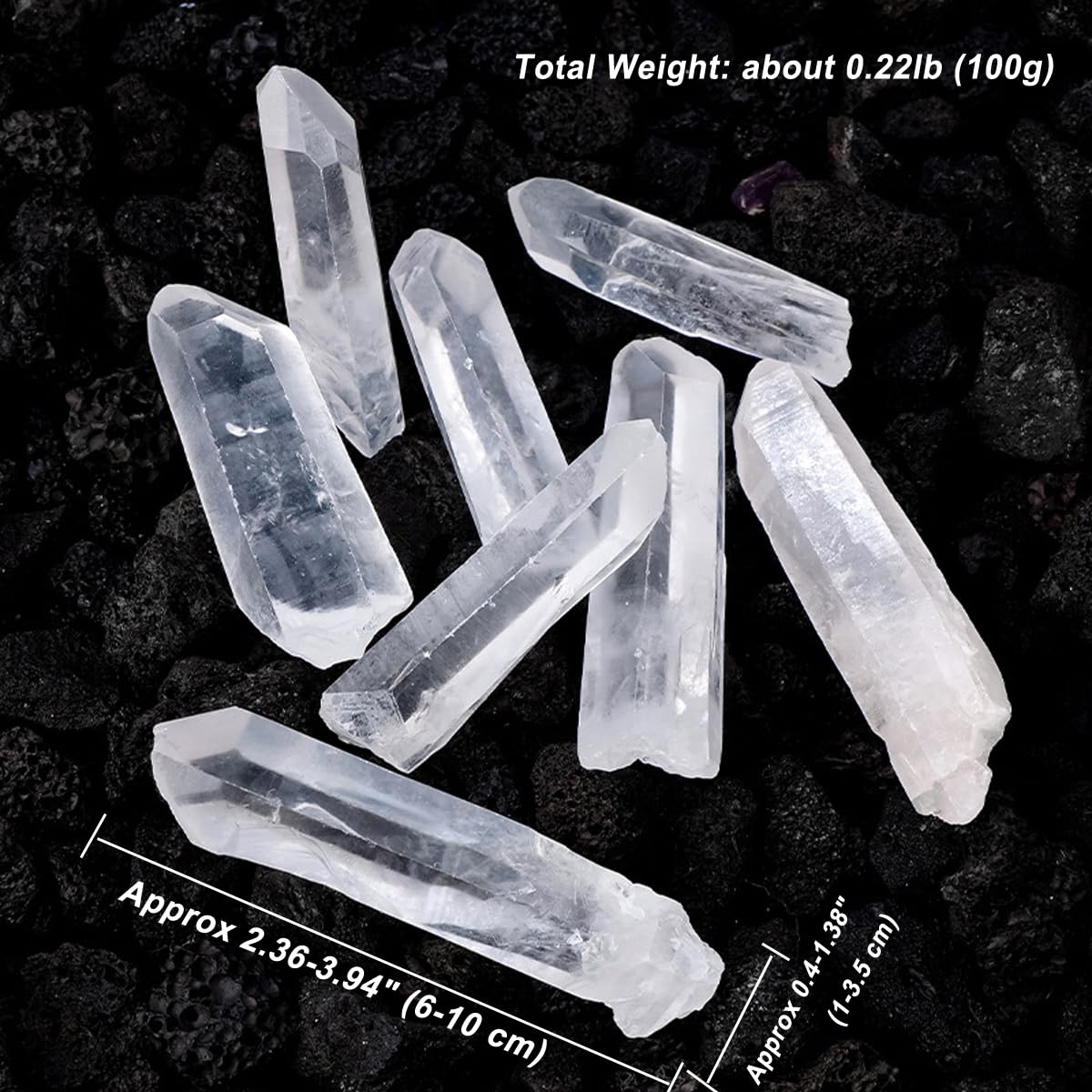 Erliway clear quartz points ideal for crystal grids and balancing.