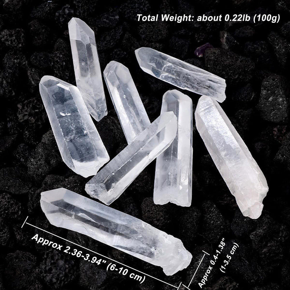 Erliway clear quartz points ideal for crystal grids and balancing.