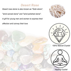 Erliway Desert Rose raw crystal in velvet bag ready for gifting.