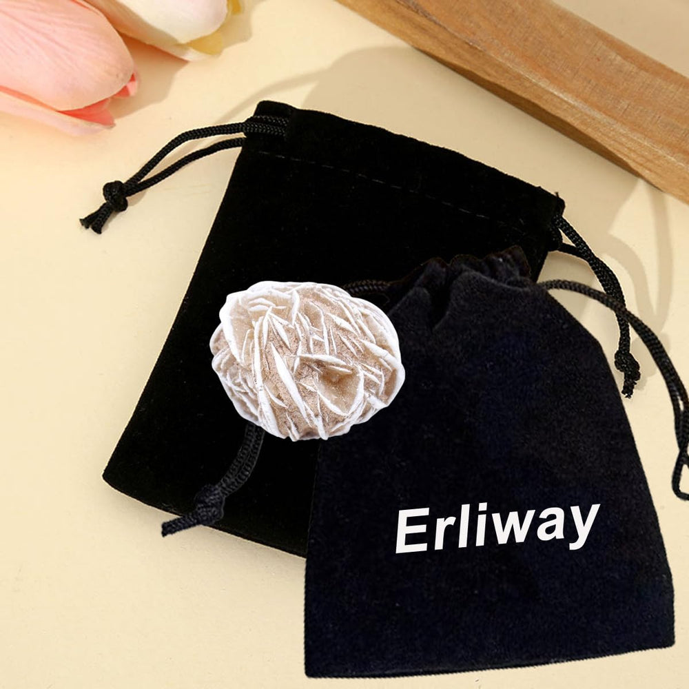 Erliway Desert Rose raw crystal meditation setup promoting focus and calm energy.