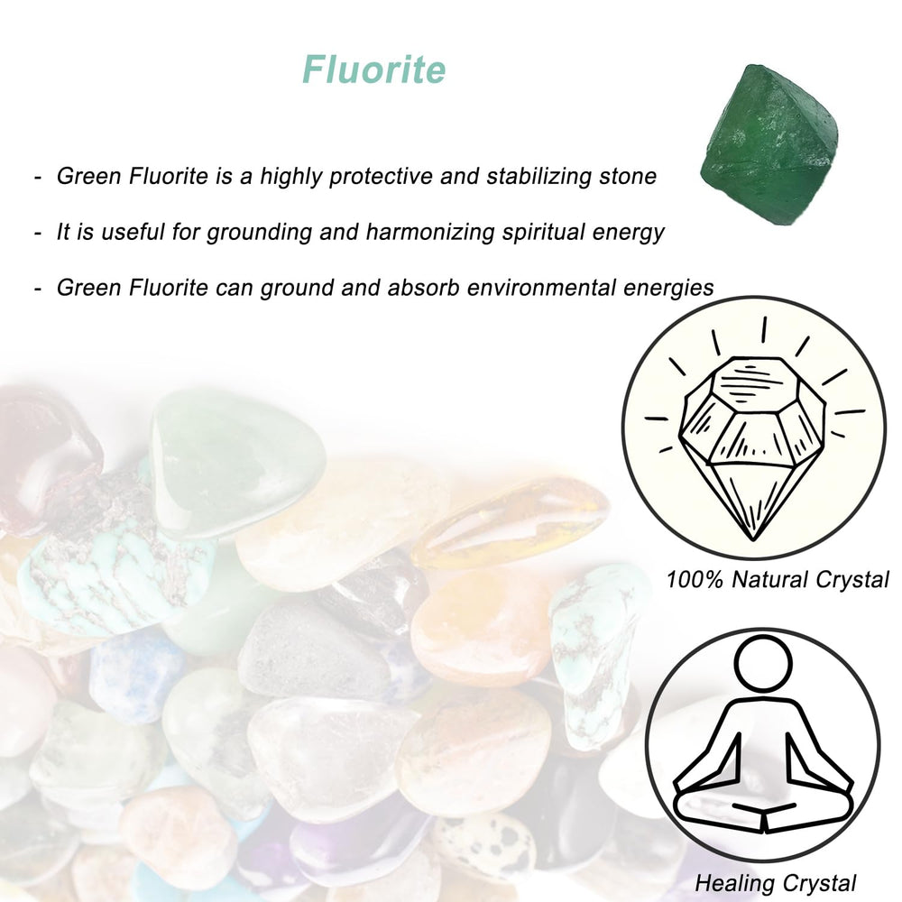 Erliway green fluorite octahedron focusing on heart chakra for calm energy.