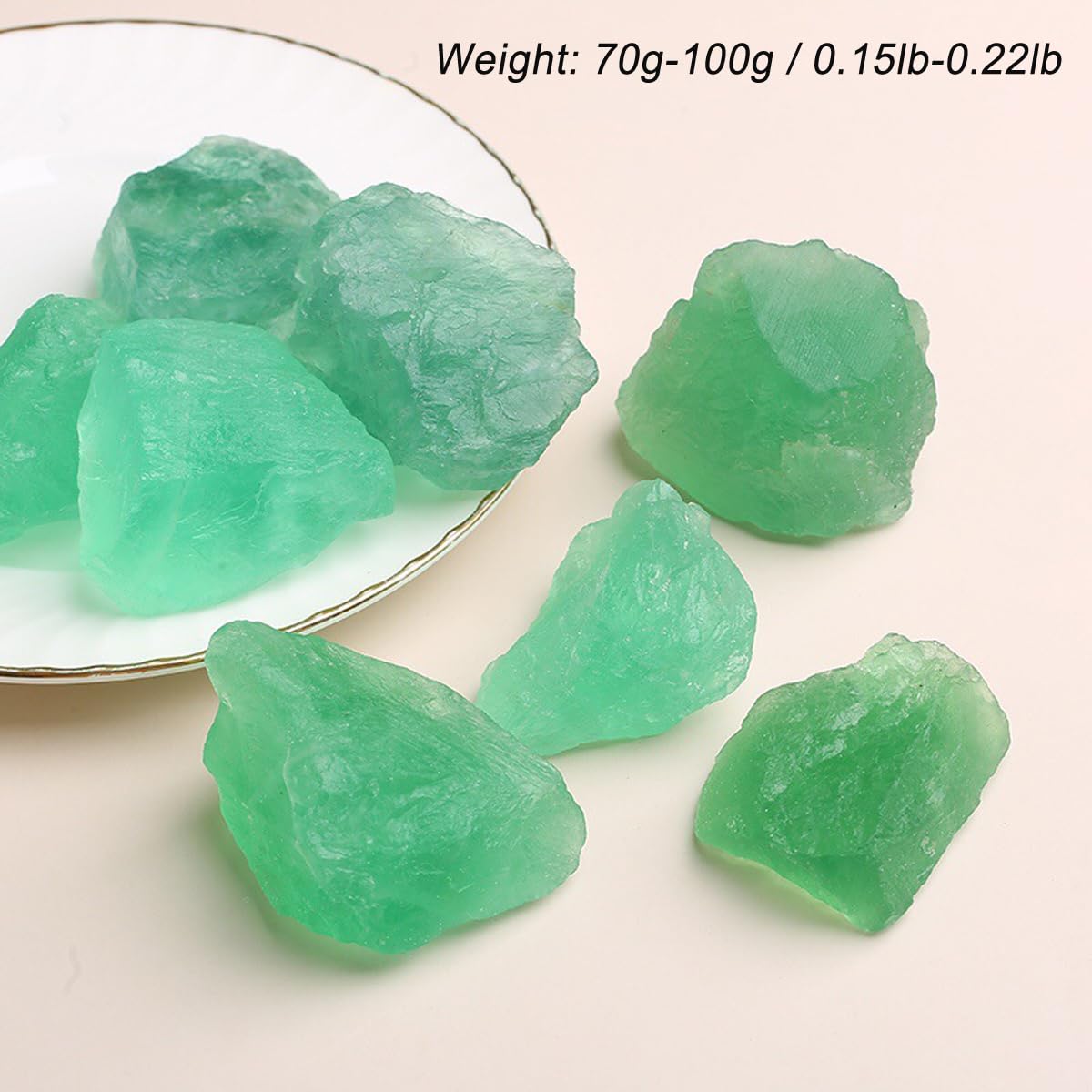 Erliway natural fluorite rock shown in water to highlight color