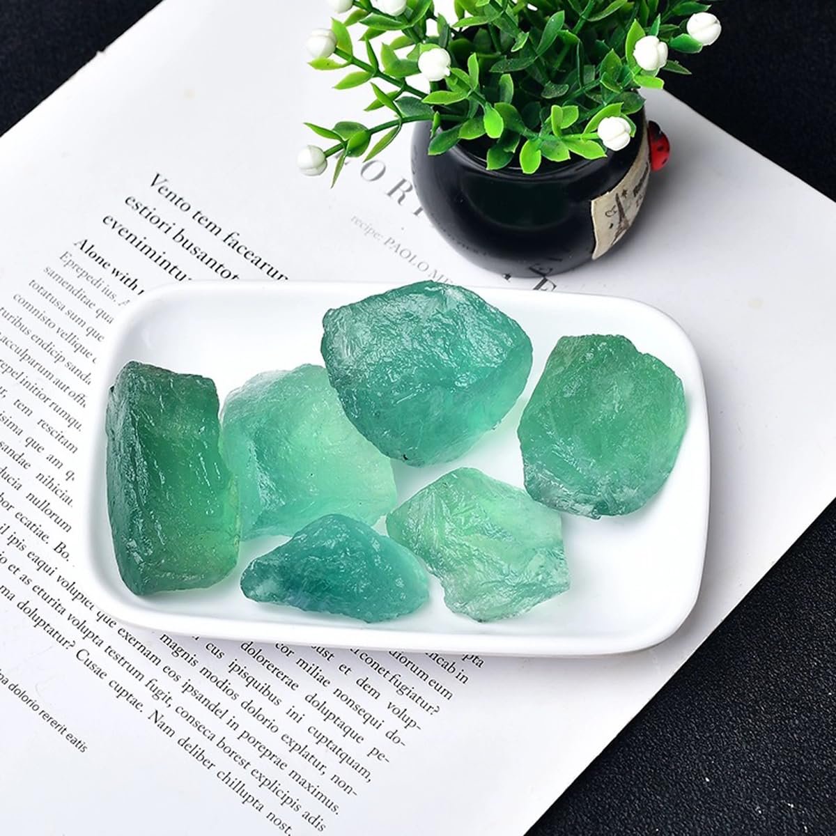 Erliway fluorite for chakra balancing and space decoration