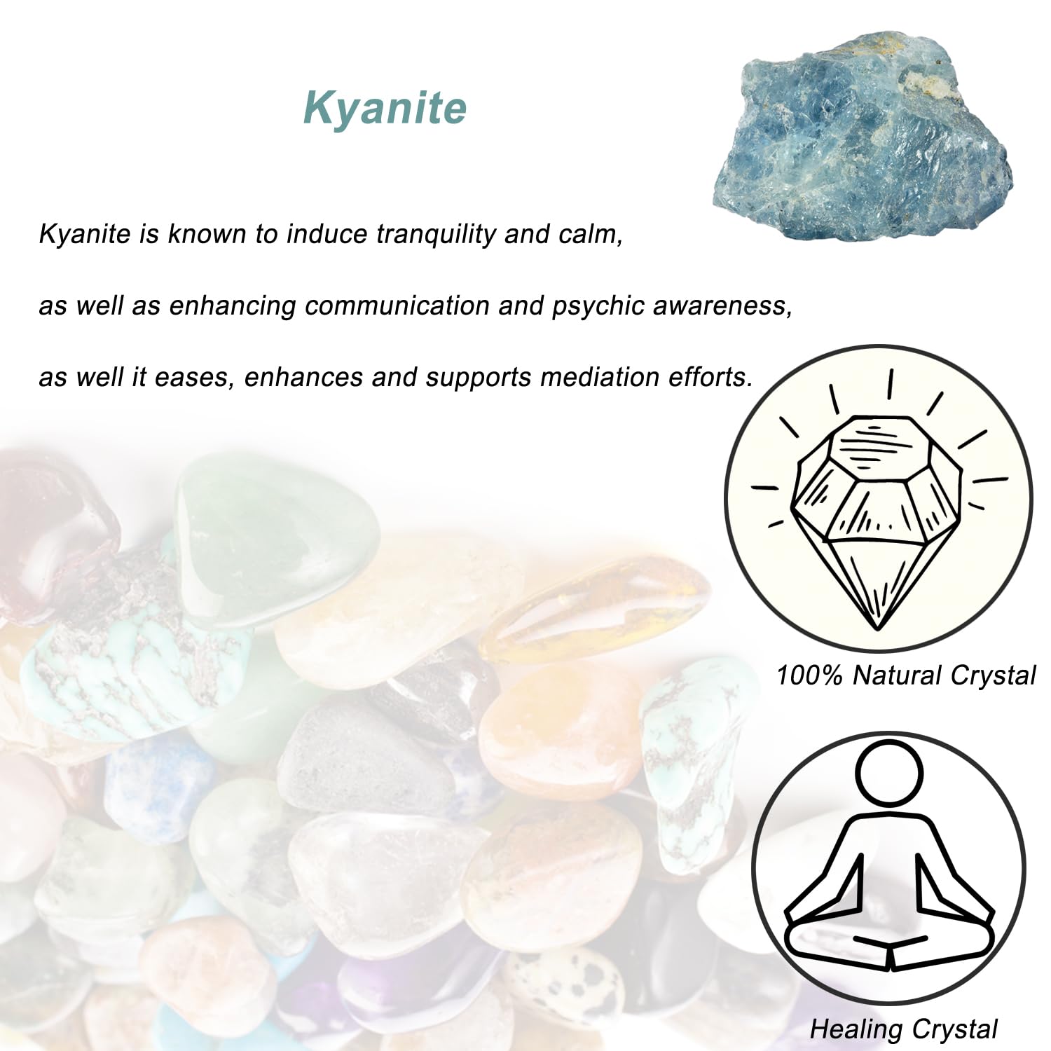 Erliway kyanite raw crystal large decorative specimen for home or altar decor