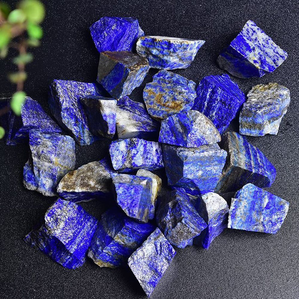 Erliway Lapis Lazuli tumbling-ready block supports DIY jewelry and crafts.
