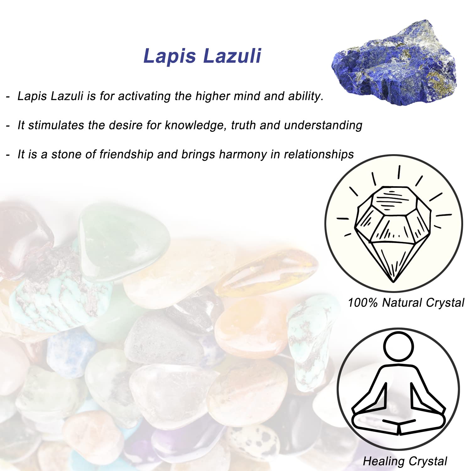 Erliway Lapis Lazuli wire-wrapped-stone ideal for custom pendants and statement pieces.