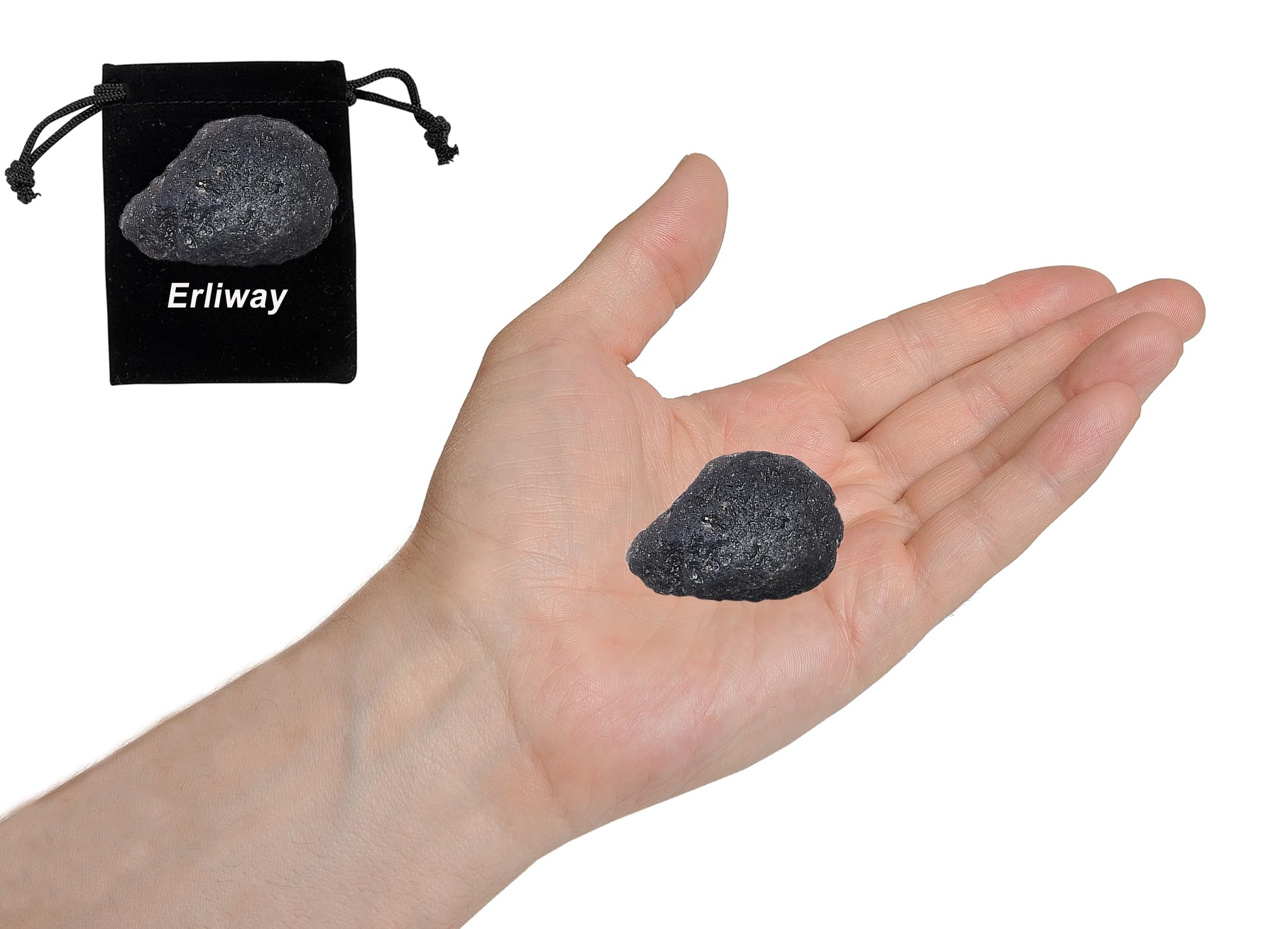 Erliway lava rock raw crystal ideal for wire wrapping projects