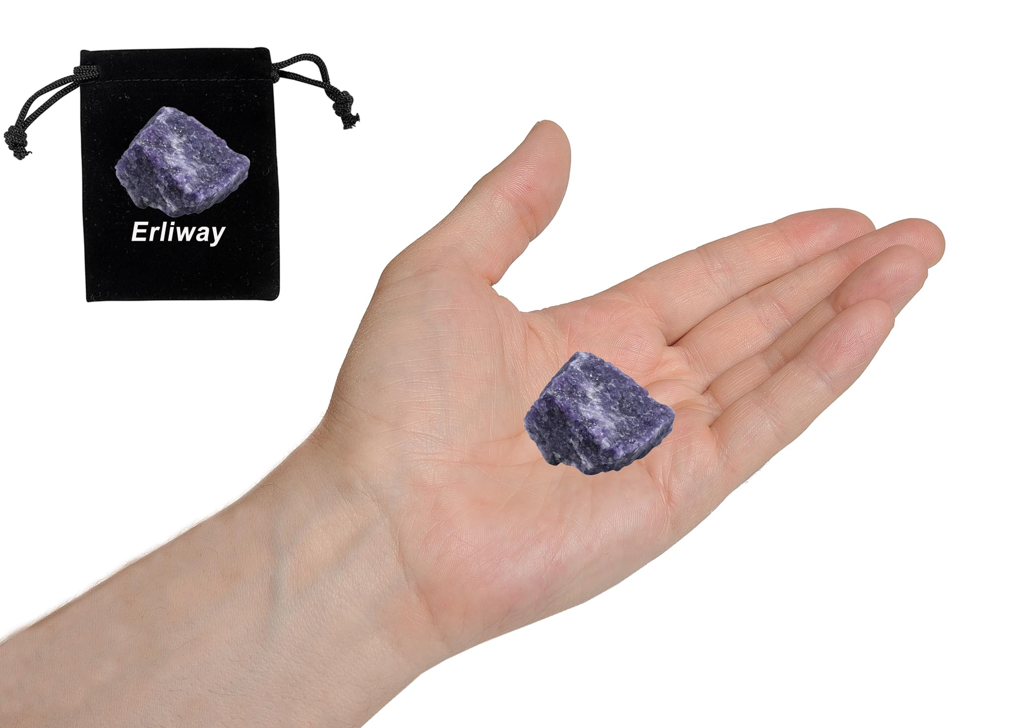 Erliway Lepidolite crystal decor for shelves and meditation corners