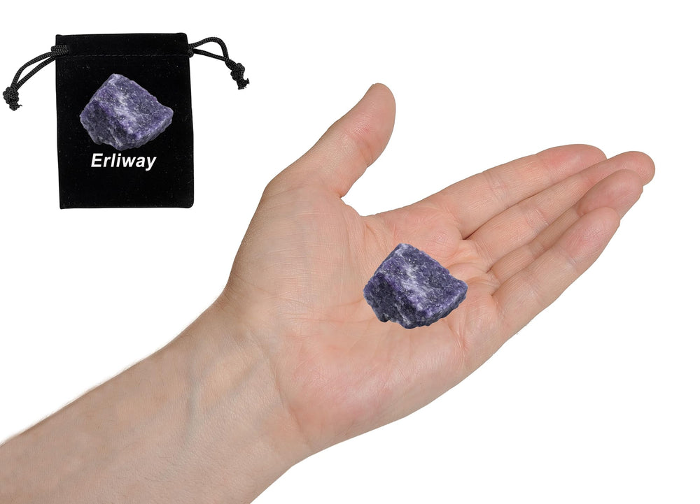 Erliway Lepidolite crystal decor for shelves and meditation corners