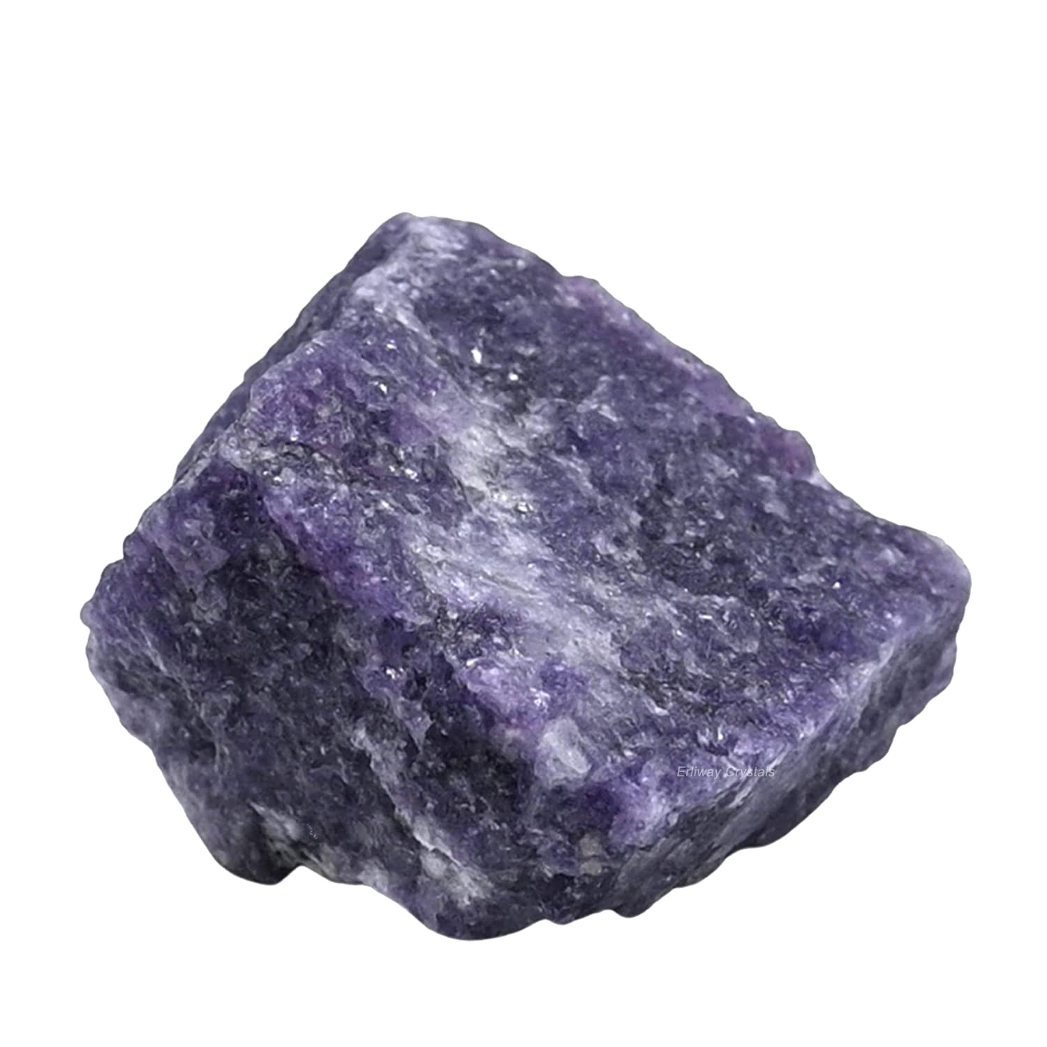 Erliway Lepidolite raw crystal large 1.25-2in for calming meditation and decor