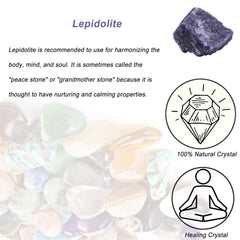 Erliway Lepidolite stone suited for wire wrapping with vibrant color