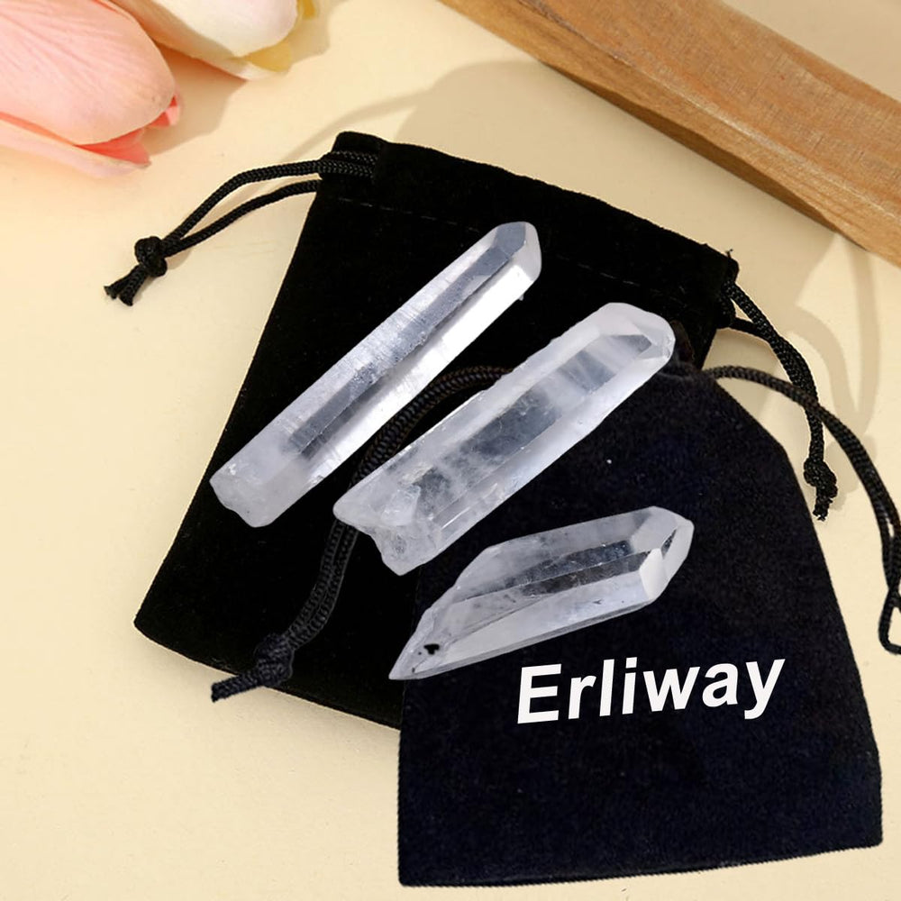 Erliway natural clear quartz stones show authentic pits and inclusions.