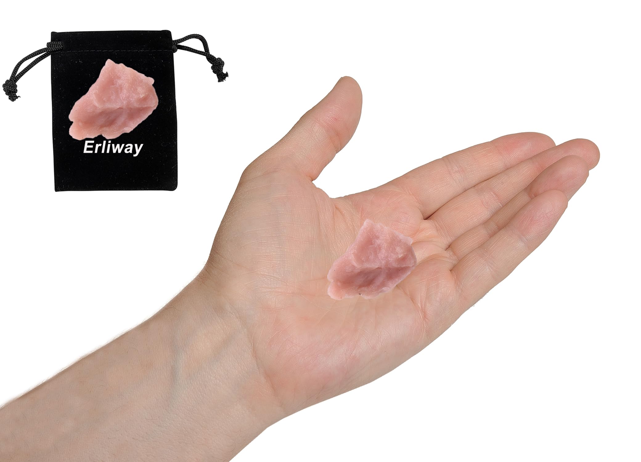 Erliway Pink Opal decorative stone for shelves and altars