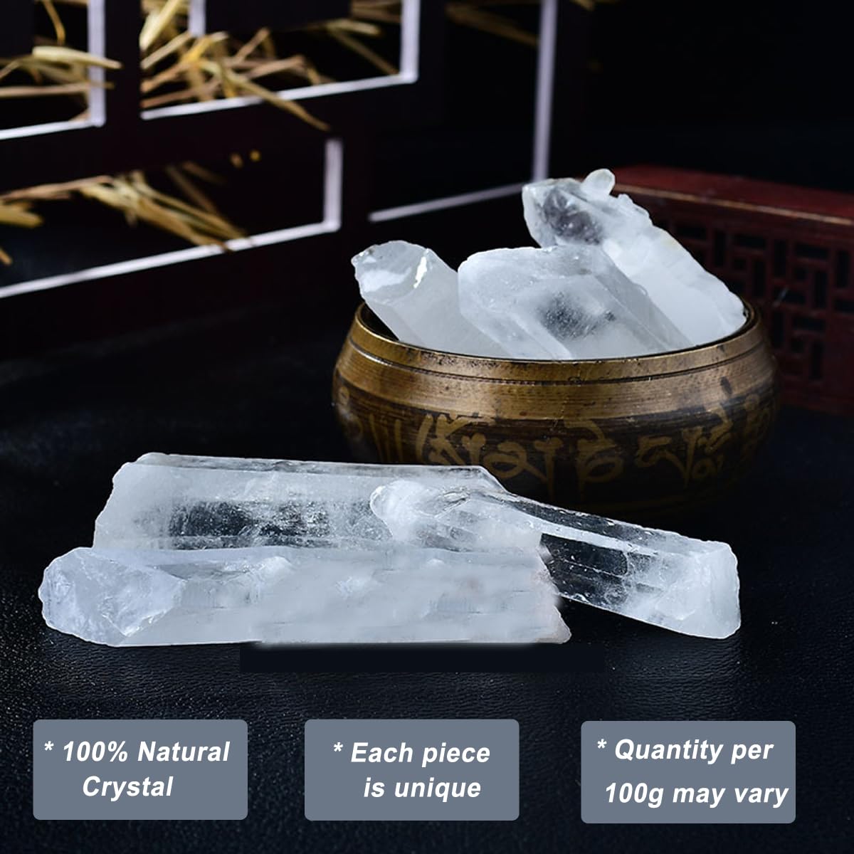 Erliway rough quartz crystal points for natural decor in vases.