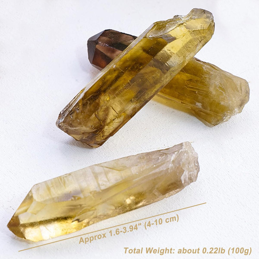 Erliway smoky citrine quartz wand rough garden decor displays natural color.