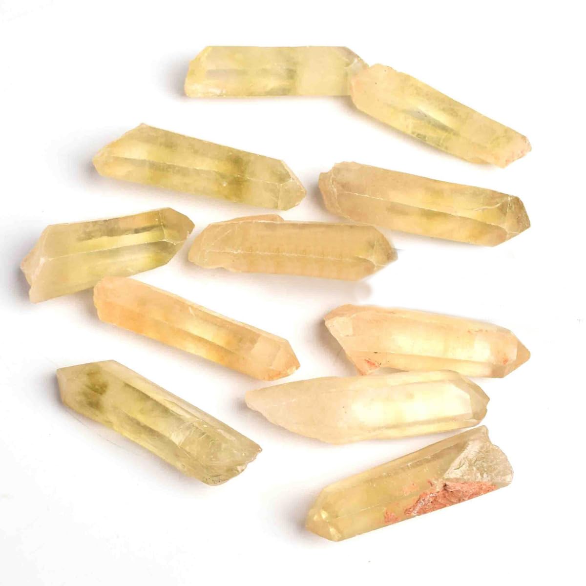 Erliway smoky citrine quartz wand rough natural pits add character.