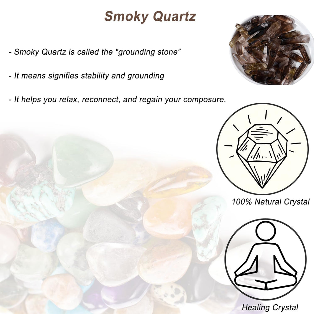 Erliway smoky quartz pieces enhance plant pots and decor.
