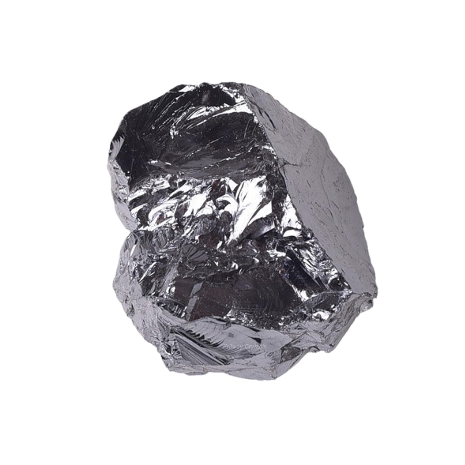 Erliway terahertz rough stone in velvet bag for meditation and energy balance.