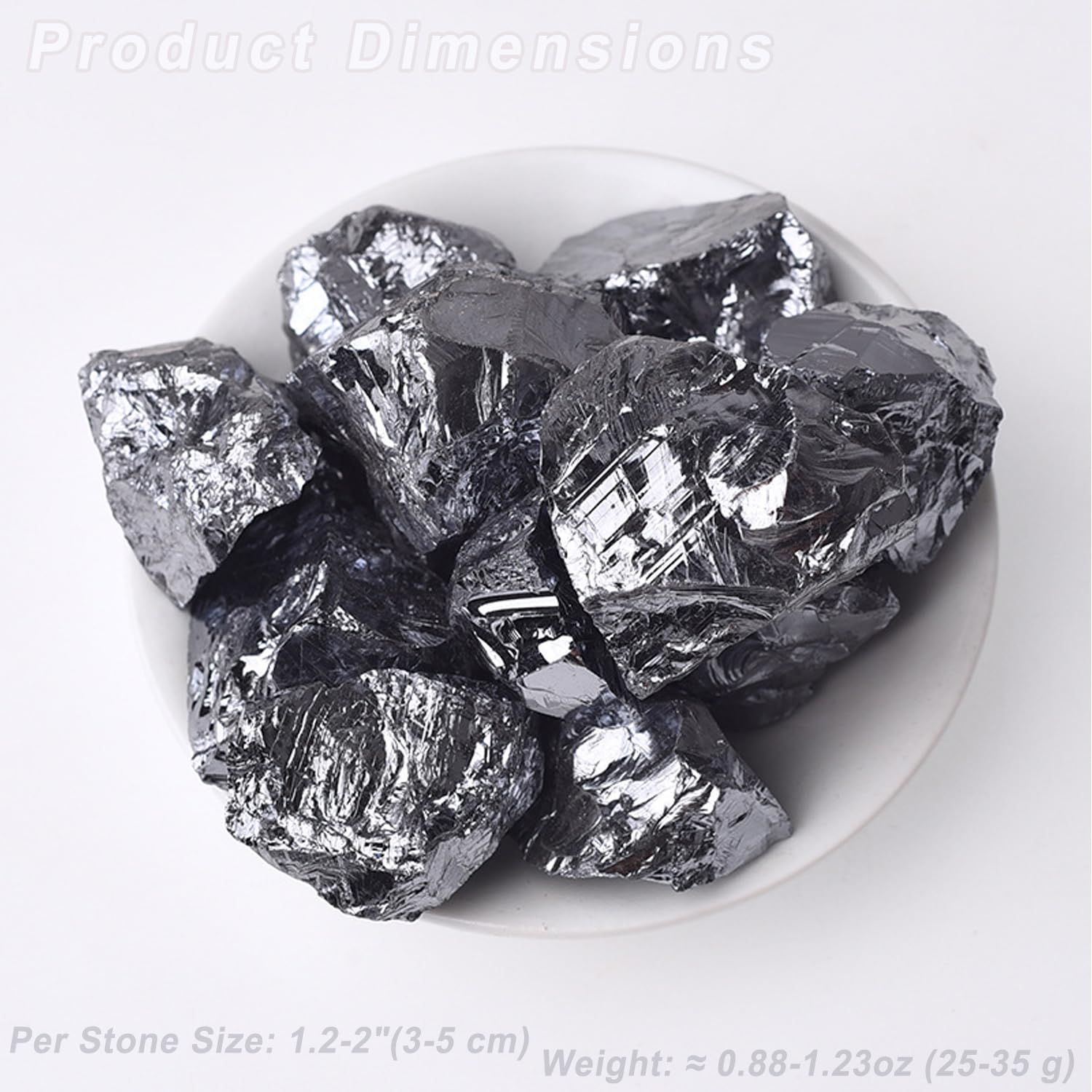 Erliway terahertz stone in velvet bag ready for gifting or safekeeping.