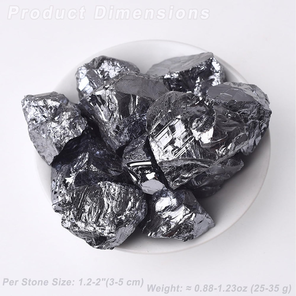 Erliway terahertz stone in velvet bag ready for gifting or safekeeping.