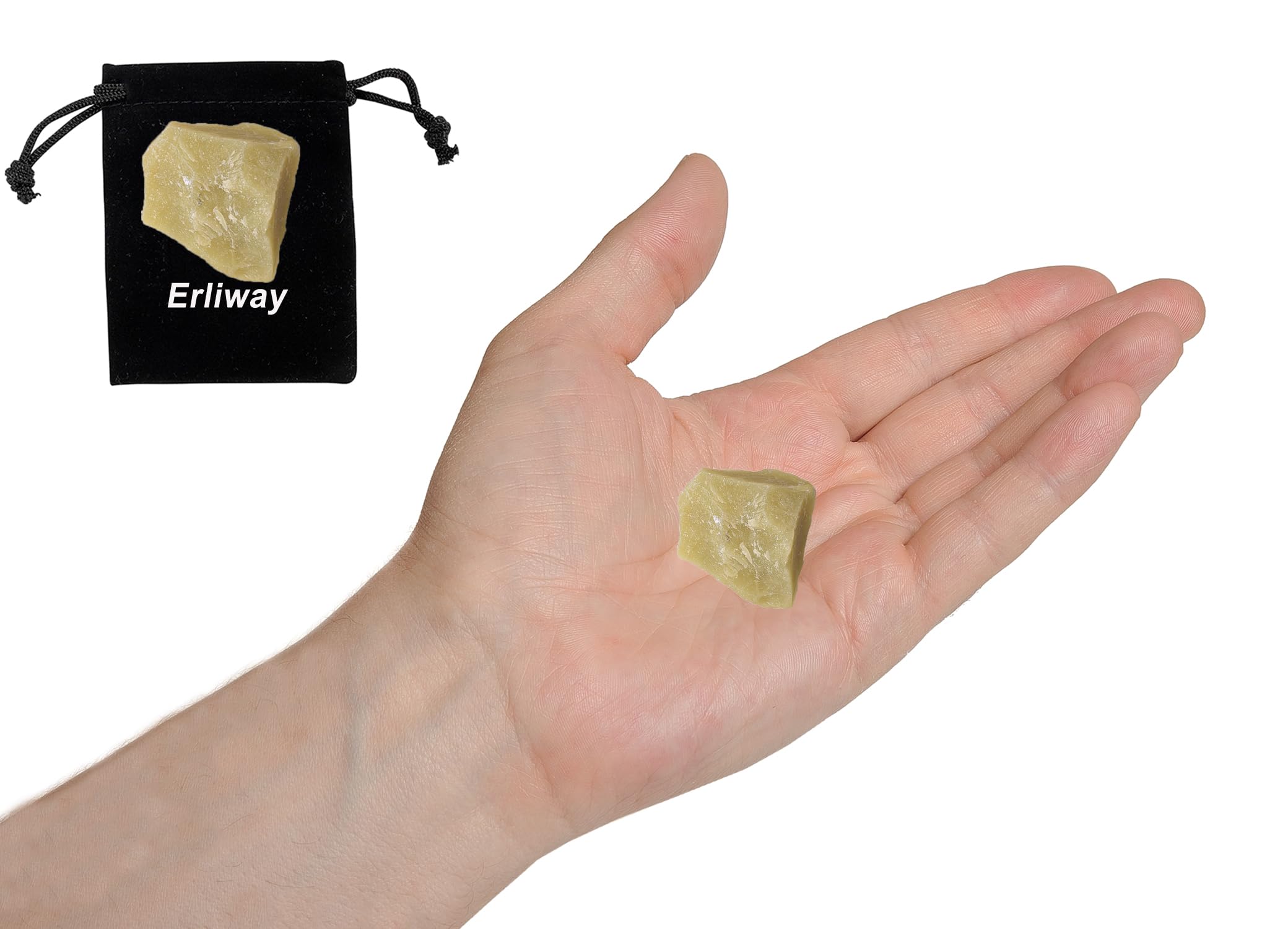 Erliway Yellow Jade raw crystal decorative desk or shelf accent.