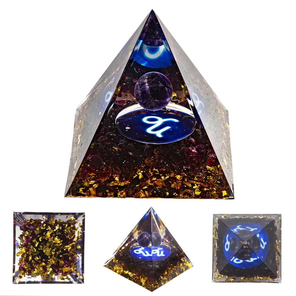 Constellation motif with gold foil on Erliway pyramid adds celestial decor