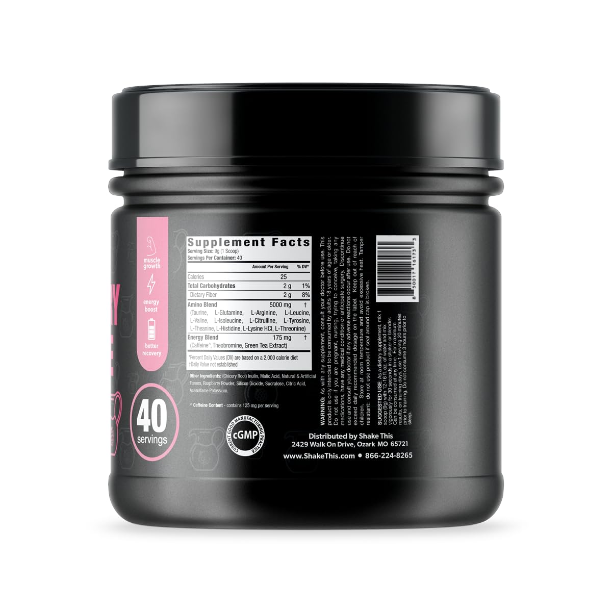 ES FIT Amino+ serving scoop measures precise dosing for workouts.