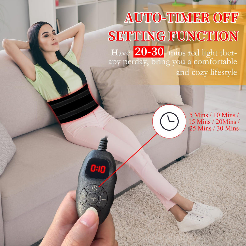Esbaybulbs red light belt timer settings for convenient session control