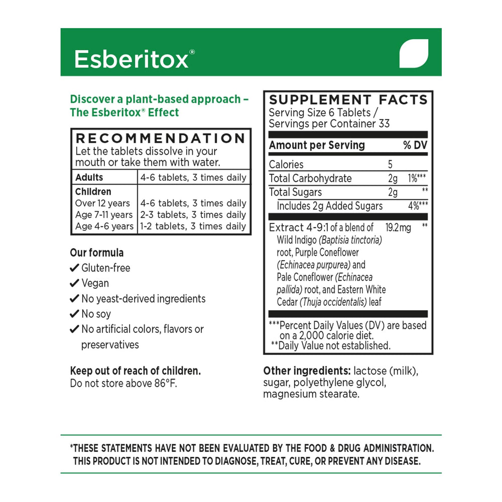 ESBERITOX clinically tested label visible on packaging.
