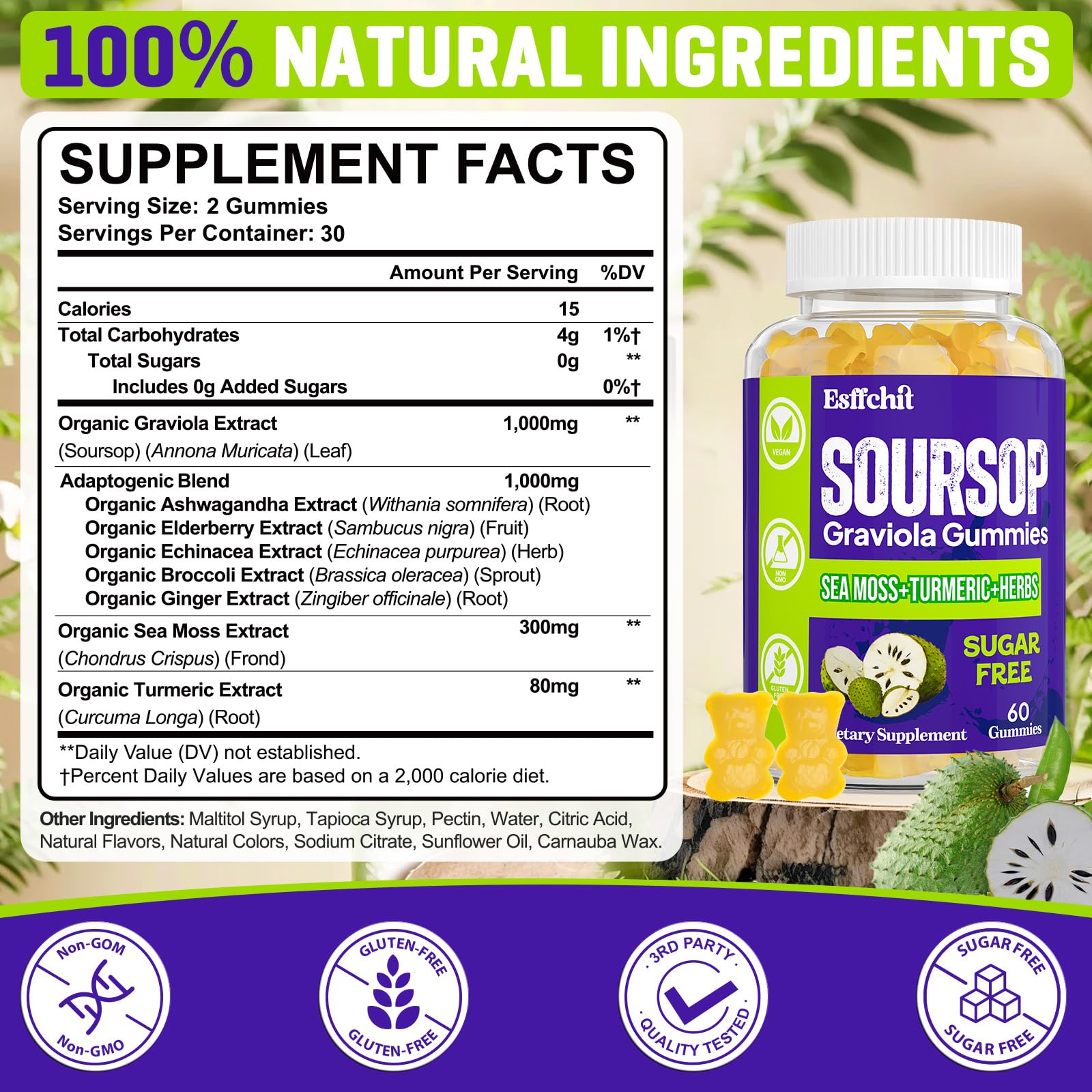 Esffchit Daily routine use gummies supporting antioxidant intake.