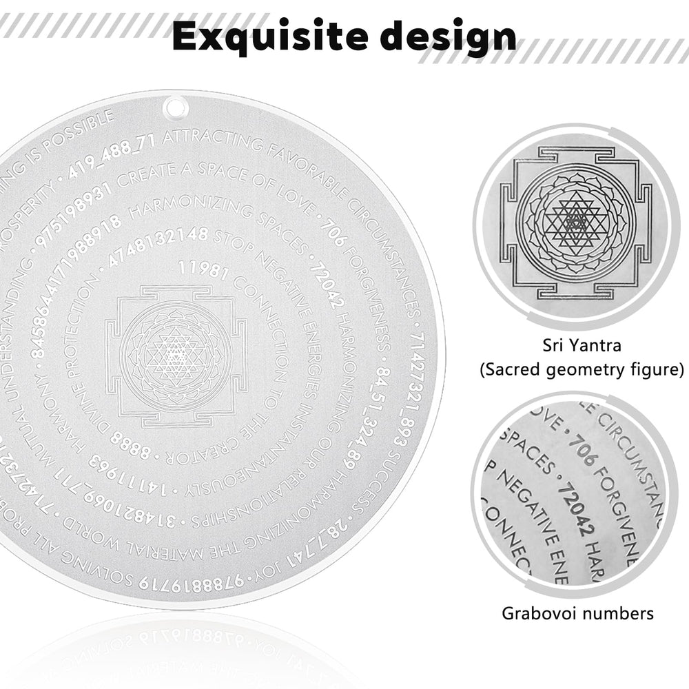 ESLINOP Sacred Geometry Disc at entrance table, harmonious space.