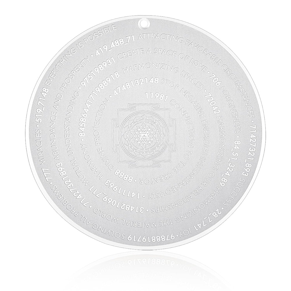 ESLINOP Sacred Geometry Disc with fingerprint-free finish, pristine surface.