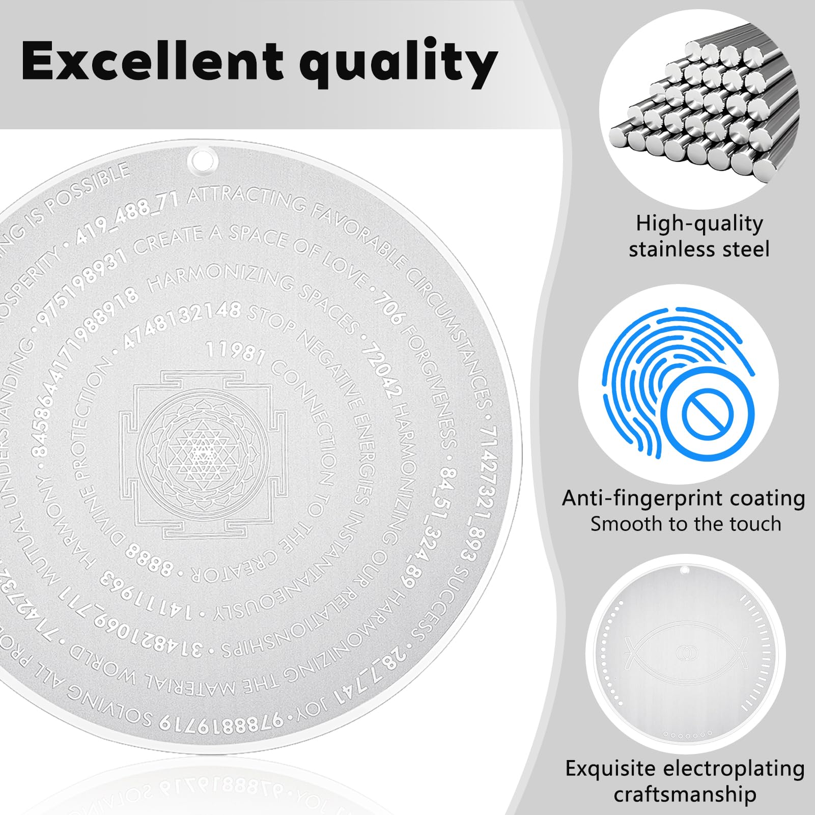 ESLINOP Sacred Geometry Disc in office, balance during meetings.