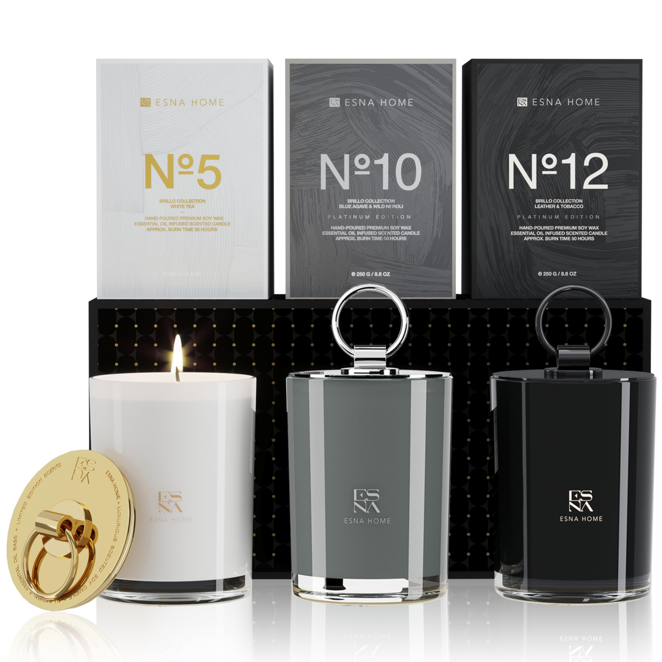 ESNA HOME Trio Gift Set packaging showcases premium, gift-ready presentation.