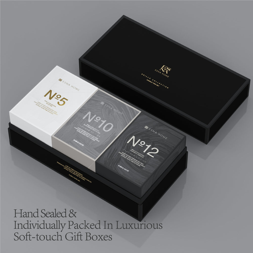 Natural soy wax detail emphasizes clean burn and long-lasting aroma.