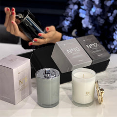ESNA HOME trio candles display three full-size soy scents for gifting.